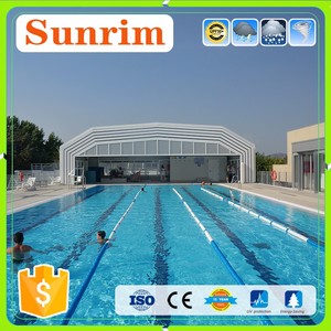 Policarbonato uso familiar corredera cubiertas solares de la piscina para piscinas elevadas - Product Image 3