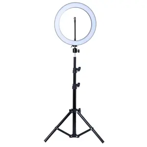 Hot Sale Foto LED Tongkat Selfie Cincin Lampu 10 Inch Dimmable Kamera Ponsel Cincin Lampu dengan Stand Tripod untuk makeup Video Live