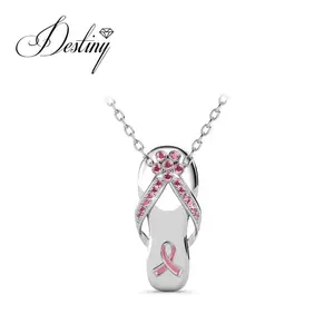 תליון slפר חמוד שרשרת דיאיסיני משובץ אבני סוורובסקי 18 קראט תכשיטים ייחודיים לנשים - Product Image 1