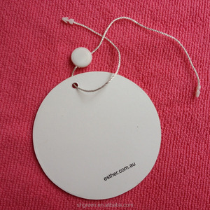 Étiquette volante en papier de logo en relief blanc pur avec corde de fil <span class=keywords><strong>Zpagetti</strong></span> - Product Image 6