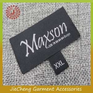 Mode vêtement tissé étiquette privated personnalisé pas cher nom de marque logo 50D étiquettes pour vêtements - Product Image 5