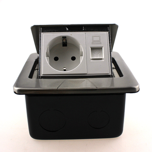 EU + RJ45 Tiêu Chuẩn Châu Âu Bật Lên Ổ Cắm Sàn Bạc Ổ Cắm Không Thấm Nước Hộp - Product Image 3