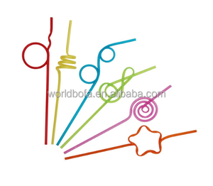 Riutilizzabile Artistico PVC PET Ricci Pazzo Cannucce - Product Image 2