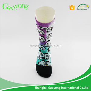Personnalisé tie dye tube de bande dessinée <span class=keywords><strong>panda</strong></span> coton crew socks - Product Image 2
