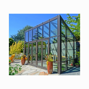Portes et fenêtres modulaires préfabriquées de maison solaire creuse à quatre saisons pour les solariums en verre à profilé d'aluminium - Product Image 5