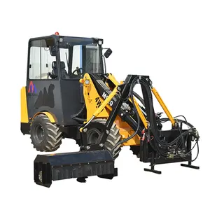 skid steer attachment commercial grass cutting rotary mower wheel loader