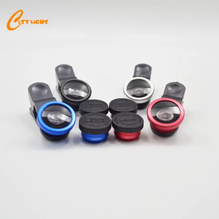 3 in 1 Phone Lens Super Fisheye Wide Angle Macro Lens plastic fish eyes for Phone