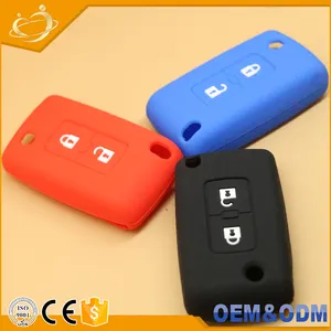Chave de carro flutuante 2 botões 11 cores silicone, cobertura de chave de carro para mitsubishi pajero