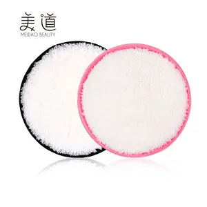 Groothandel Herbruikbare Gezichtsreiniging Spons Microfiber Make Cosmetische Remover Pad