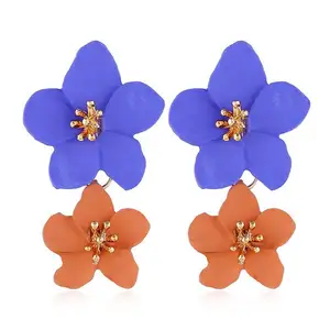 Mode Daisy Pétale Boucles D'oreilles Personnalité Féminine Petite Femelle Boucles D'oreilles Coeur Coréen Tempérament Sauvage Mode Boucles D'oreilles