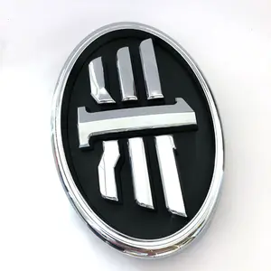 Round Car Emblem 3D ABS Chrome Car Logo Sticker For Car Brands