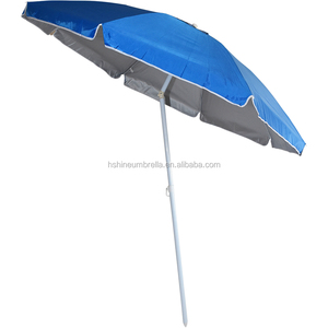 210 cm azul con ventilación plata forrado <span class=keywords><strong>poli</strong></span> nylon playa paraguas de sol al aire libre sombra - Product Image 3