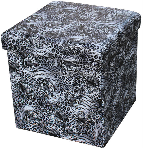 Cool! Multi - fonction rayures pliage pouf de rangement