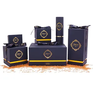 Hochwertige Luxus schwarz Soft Touch Papier quadratische kosmetische Hautpflege Flasche Verpackung Geschenk box mit EVA-Einsatz