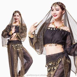 Trajes <span class=keywords><strong>de</strong></span> Danza del Vientre Indios Árabes <span class=keywords><strong>de</strong></span> Siete Piezas/Unidad, Gran Venta 2015 - Product Image 5