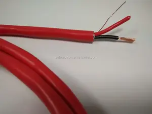 كابل إنذار حريق مواصفات 12AWG 14 AWG 2 4 الأساسية كابل محمي اللون الأحمر