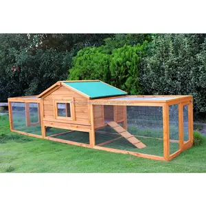 Low Cost Double Decker Wooden Rabbit Cage Farming Pet House