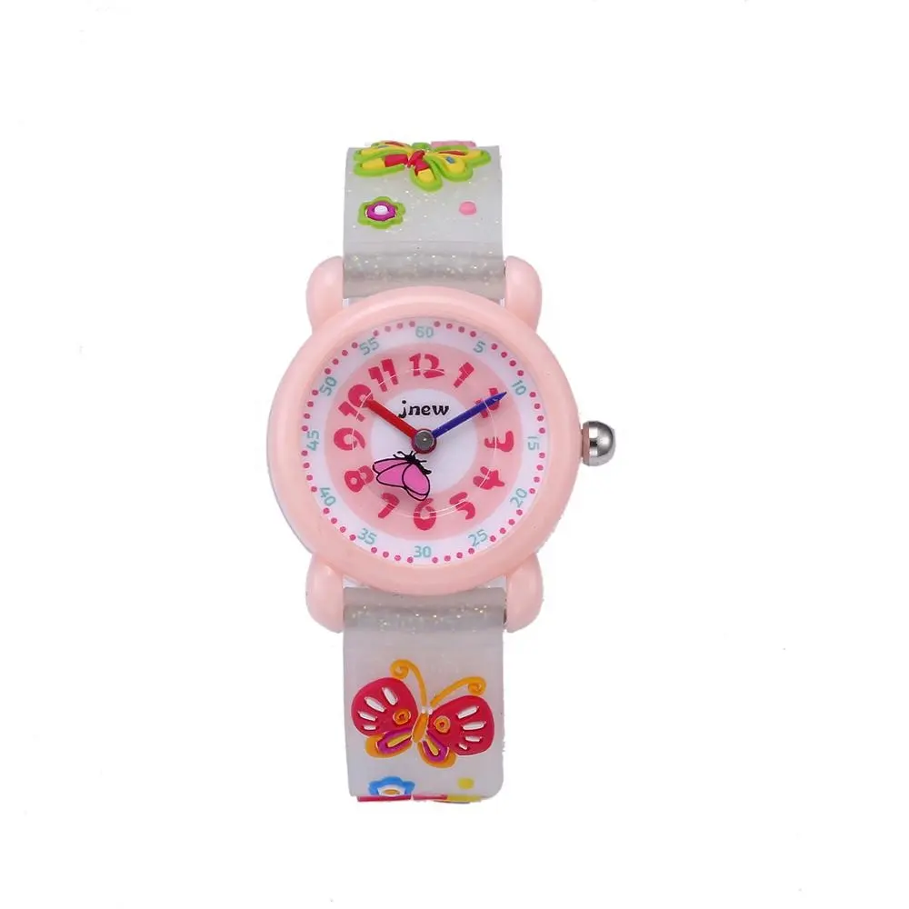 Environmental Custom Fun Designs Color Butterfly Pattern Children Wrist Watch