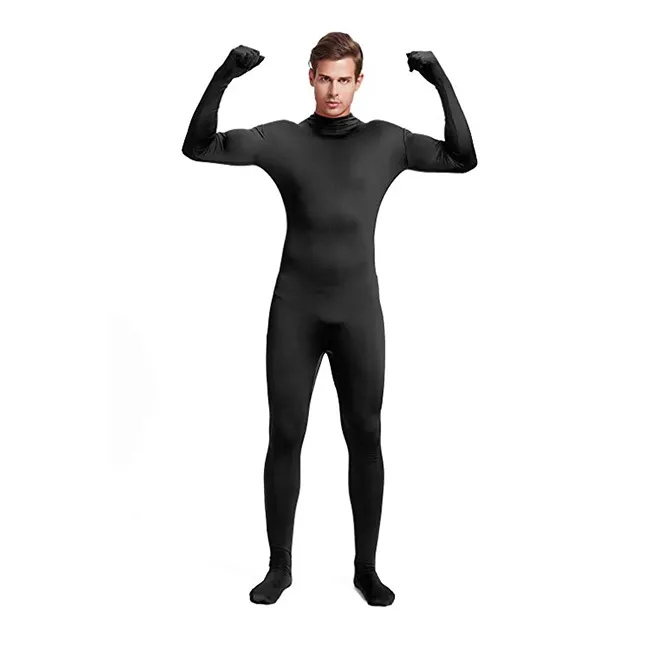 Volledige Bodysuit Unisex Volwassen Kostuum Zonder Kap Spandex Stretch Unitard Body Pak