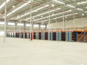 Heavy Duty อุตสาหกรรมคลังสินค้าเหล็กแพลทฟอร์มชั้นวางของ Mezzanine Floor Racking System Storage Rack