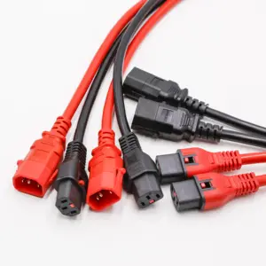 Z-Lock Dual Locking C14 bis C13 Netz kabel-3 Fuß, 15A/250V, 14/3 SJT