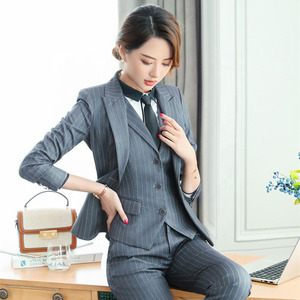 Business Office Stripe <strong>Women</strong> <strong>Suit</strong> Slim Fit <strong>Tweed</strong> <strong>Suit</strong> <strong>Women</strong> New 3 Piece <strong>Women</strong> <strong>Suit</strong> - Product Image 2