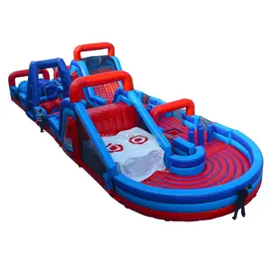 Rugged Warrior Challenge 180 Degree inflatable obstacle Course challenge race game for kids adult