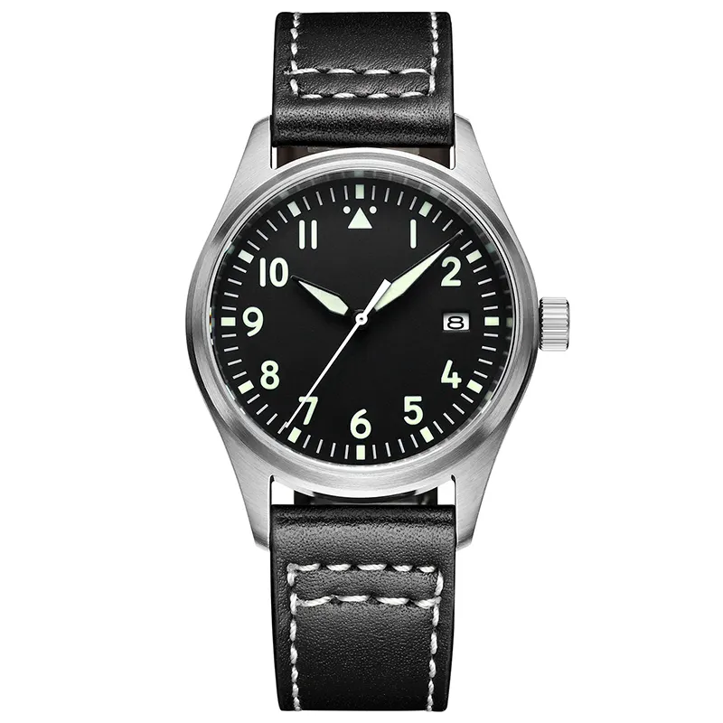 Addiesdive H2 Geen Logo Best Verkopende Horloge Lederen Duik Automatisch Mechanisch Horloge