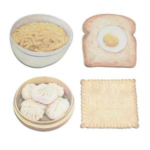 KAII lindo comida de desayuno en forma de notas adhesivas donut máscara del héroe de huevo brindis forma Memo Pad papel de oficina de papel de auto-Notas - Product Image 2