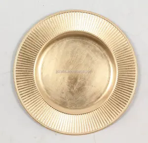 wholesale silver/gold beaded charger plate for wedding