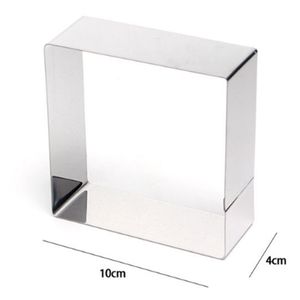 Lixsun acciaio inossidabile 3 dimensioni anelli forma quadrata stampaggio Mousse cottura torta decorazione stampi anelli - Product Image 3