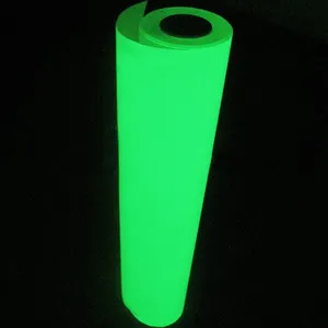 Fita fluorescente brilha no escuro, 6-8 horas photoluminescente filme vinil adesivo/papel para sinal de segurança