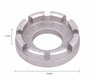 Clé à fourche pour rayons de vélo 8 voies, outil de réparation galvanisé pour jantes de vélo, clé de réglage de la roue - Product Image 3