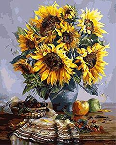 Pintura al óleo DIY pintada a mano <span class=keywords><strong>por</strong></span> números acrílico sobre lienzo para decoración del hogar - Product Image 3