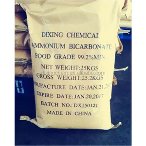 Agente leudante bicarbonato de sodio 99% pureza bicarbonato de amonio con bajo facotry