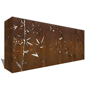 Seni Baja Corten Art Cladding Laser Cut Corten Steel Fasad