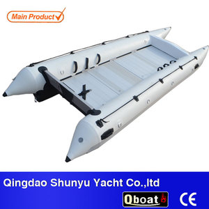 सीई स्टेनलेस स्टील transom शीसे रेशा धनुष inflatable कटमरैन zapcat thundercat - Product Image 5