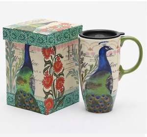 Tasse à café en céramique avec logo personnalisé promotionnel tasses en céramique avec couvercle, 17oz - Product Image 1