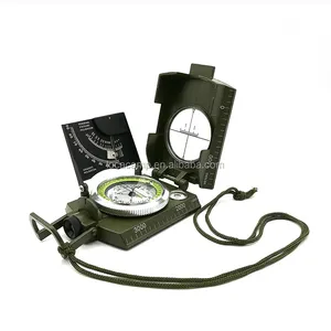 High quality engineering prismatic lensatic sighting compass with clinometer and map ruler oliver color carring pouch