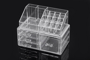 Organisateur de <span class=keywords><strong>bijoux</strong></span> et cosmétiques en acrylique, Unique, pour la maison, transparent, moyen, 2 pièces - Product Image 2