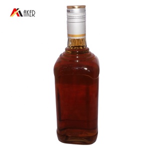 Nuevo proveedor de China, botellas de licor cuadradas transparentes de 700ml, botella de vino de whisky de vodka de ron de vidrio vacío con tapa - Product Image 1
