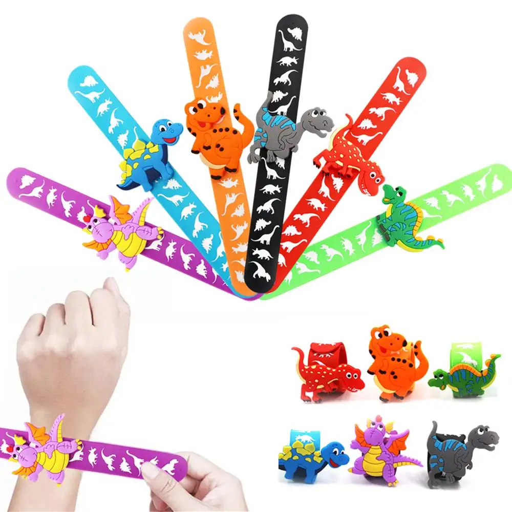 Silicone Dinosaur Slap Armband Dinosaurus Feestartikelen Polsband Verjaardagsfeestje Cadeaus Voor Kinderen Speelgoed