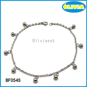 Popular diseño simple olivia hace <span class=keywords><strong>en</strong></span> china de metal brillante cadena chica pulsera de plata - Product Image 1
