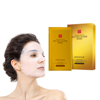 Máscara facial de coco de celulosa bio, producto para el cuidado de la piel facial, de marca privada