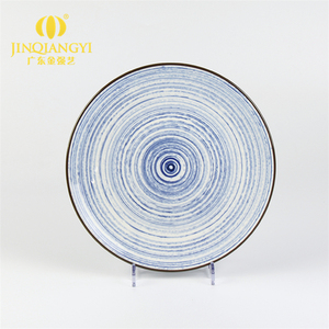 <span class=keywords><strong>Vaisselle</strong></span> de restaurant <span class=keywords><strong>en</strong></span> <span class=keywords><strong>porcelaine</strong></span> chinoise de Chaozhou, prix de gros bon marché, couleur bleue à rayures rondes, <span class=keywords><strong>vaisselle</strong></span> <span class=keywords><strong>en</strong></span> céramique - Product Image 4