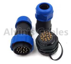 SD28 TP ZM 16 pin IP67 waterproof plug and socket connector Industrial machinery automation power cable connector