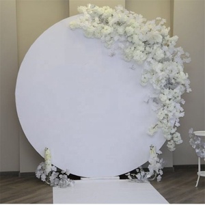 Wholesale Cheap Fancy White Round Acrylic <strong>Wedding</strong> <strong>Backdrop</strong> <strong>Stand</strong> for Parties - Product Image 2