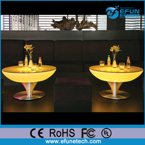 Energía de la batería llevó mesa de <span class=keywords><strong>bar</strong></span> con control remoto, tapa de cristal que brilla intensamente cafetería mesas y sillas - Product Image 1