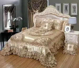 2023 new hot selling home textile bedding products super soft Wedding 4 piece set of home - style lace