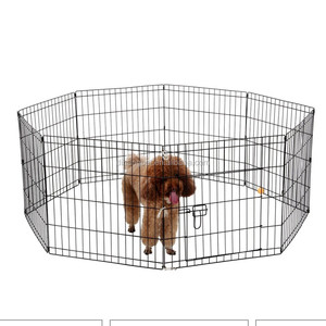 Huisdier Box Hond Konijn Puppy Spelen Pen Kooi Opvouwbare Omheining Krat Achthoekige Metalen Hond Hek Konijn Hekwerk 8 Panelen - Product Image 3